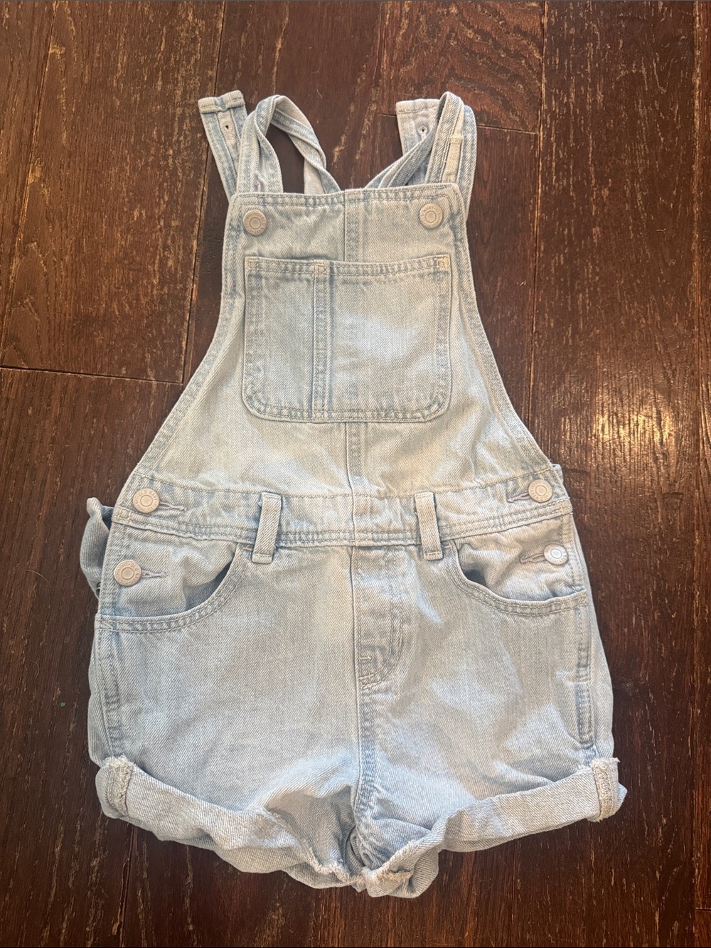 Old Navy Light Blue Denim Kids Overalls Shorts